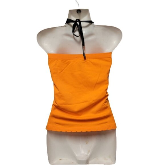 Strapless Orange Long Tube Tank Top Stretchy Tube Top Camisole - Picture 2 of 11